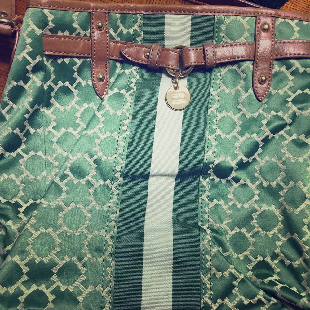 Gently Used Tommy Hilfiger Green and Taupe Purse